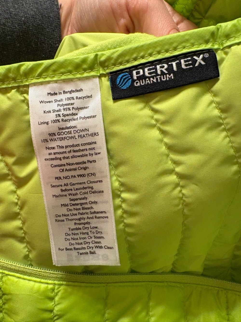 Men’s Eddie Bauer Lightweight Quilted Down Vest - Lime Green - Picture 4 of 4